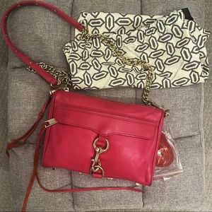 REBECCA MINKOFF Mini M.A.C. Leather Crossbody Bag with dusk bag & replace part